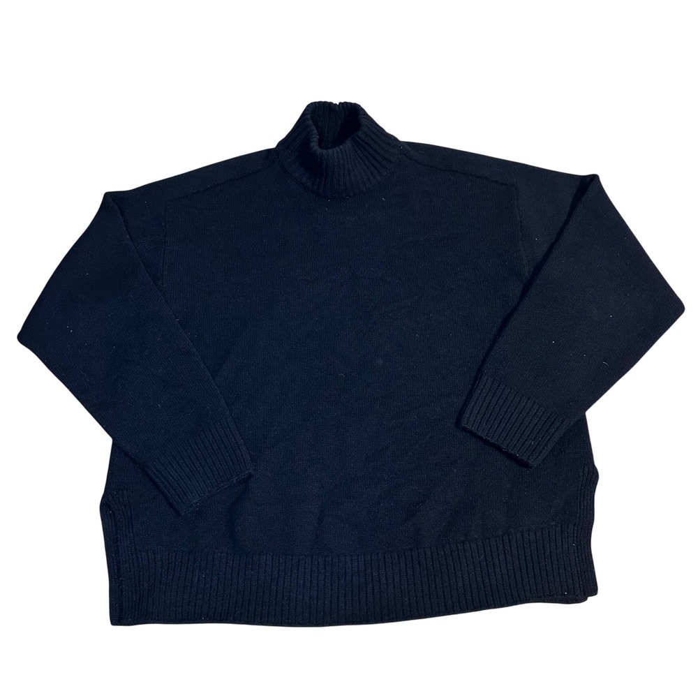 Falconeri Black 100% Pure Cashmere Turtleneck Sweater Mens Medium